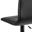 Vincent Modern Vinyl Adjustable Bar Stool with Back, Swivel Stool with Chrome Pedestal Base and Footrest