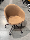 USED Brown Upholstered Conference Chair – Rolling Guest & Meeting Room Seating