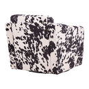 Ave Six by Office Star Products CASSIE SWIVEL CHAIR IN BLACK COW FABRIC - CSS-BC1