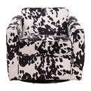 Ave Six by Office Star Products CASSIE SWIVEL CHAIR IN BLACK COW FABRIC - CSS-BC1