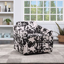 Ave Six by Office Star Products CASSIE SWIVEL CHAIR IN BLACK COW FABRIC - CSS-BC1