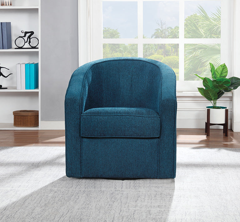 Ave Six by Office Star Products DANICA SWIVEL CHAIR IN AZURE FABRIC - DAN