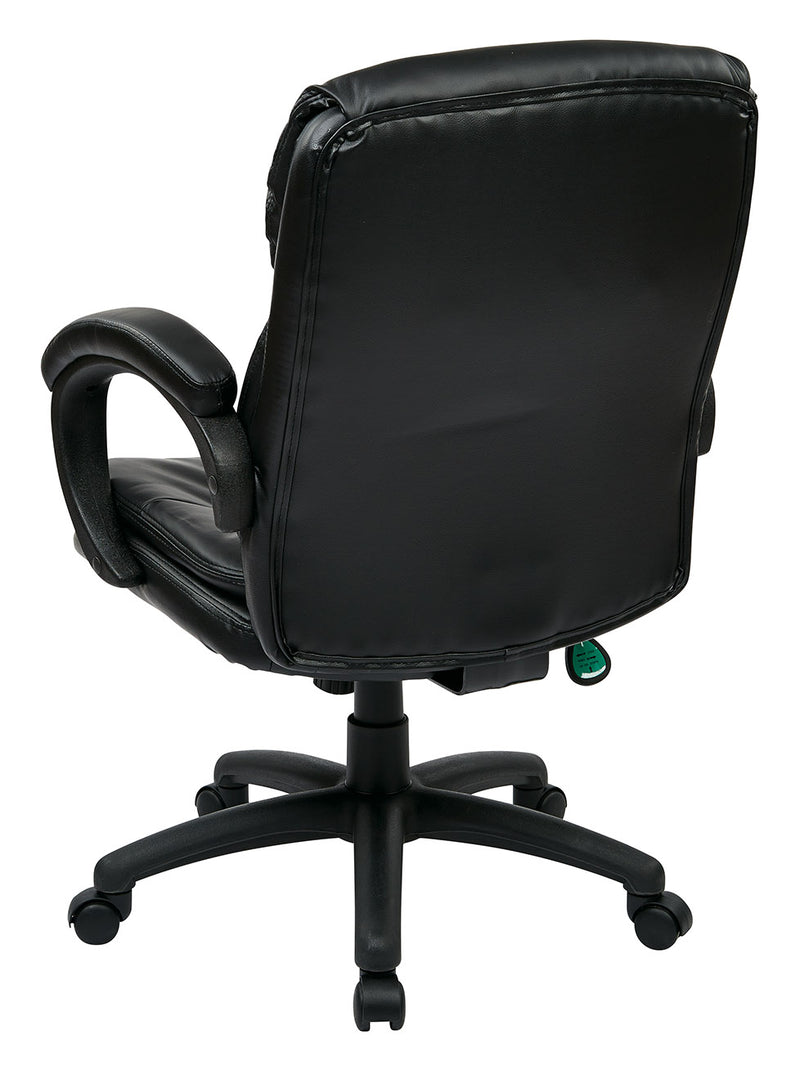 Mid Back Eco Leather Executive Chair by Office Star - EC9231-EC3