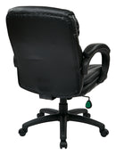 Mid Back Eco Leather Executive Chair by Office Star - EC9231-EC3
