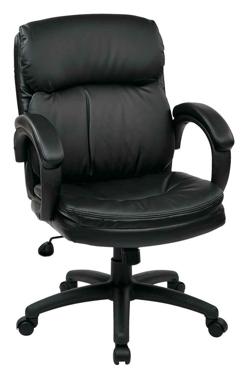 Mid Back Eco Leather Executive Chair by Office Star - EC9231-EC3