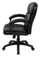 Mid Back Eco Leather Executive Chair by Office Star - EC9231-EC3