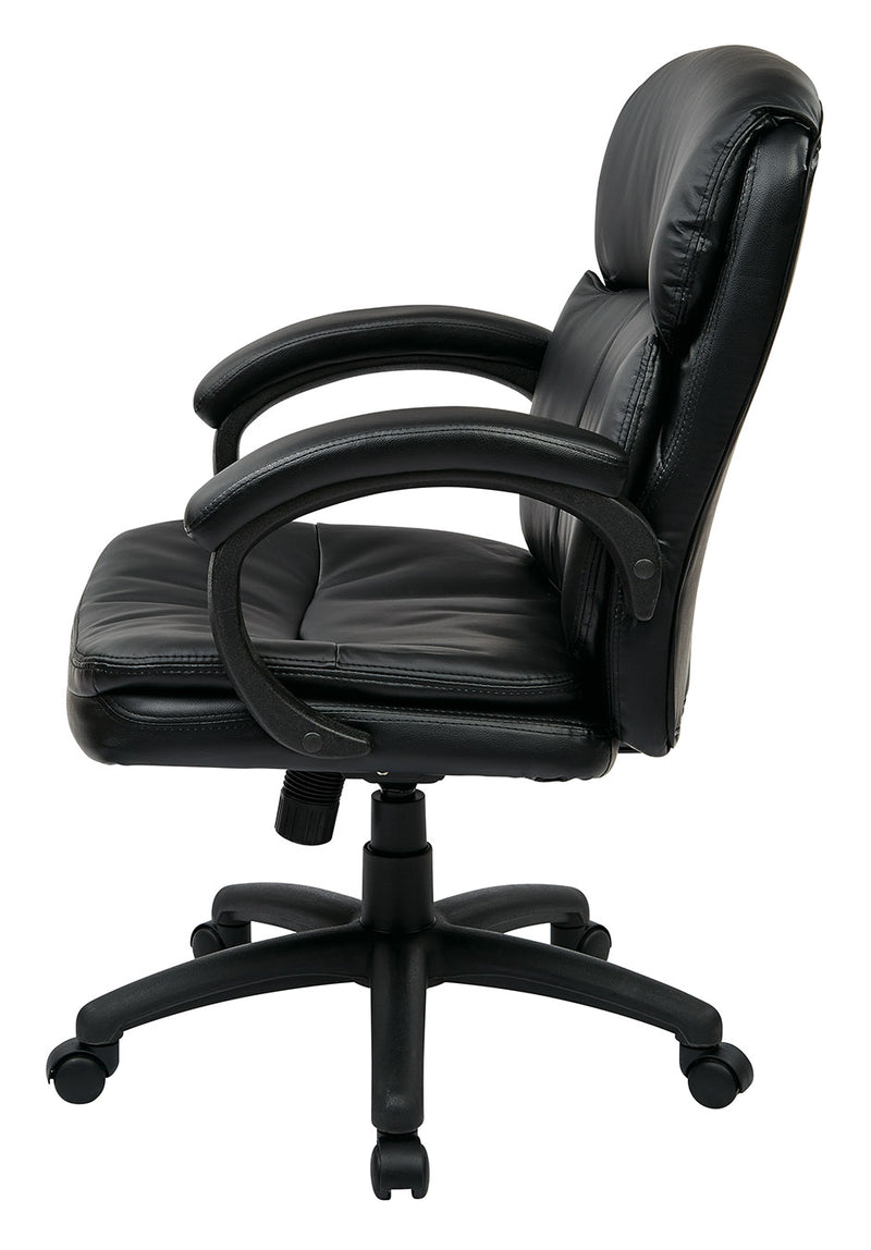 Mid Back Eco Leather Executive Chair by Office Star - EC9231-EC3