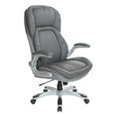 Silla ejecutiva de lujo de cuero reconstituido Pro Line II de Office Star Products - ECH620636