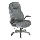Silla Ejecutiva de Lujo de Cuero Regenerado Pro Line II de Office Star Products - ECH620867