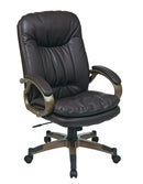 Sillón ejecutivo de piel regenerada de Office Star - ECH83501-EC1