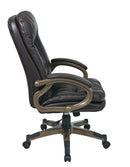 Sillón ejecutivo de piel regenerada de Office Star - ECH83501-EC1