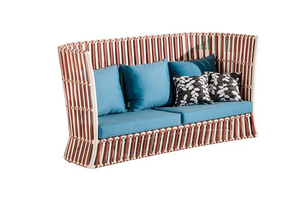 Apricot High Back Sofa