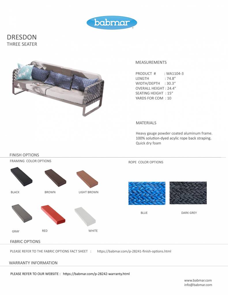 Dresdon 3-Seater Sofa