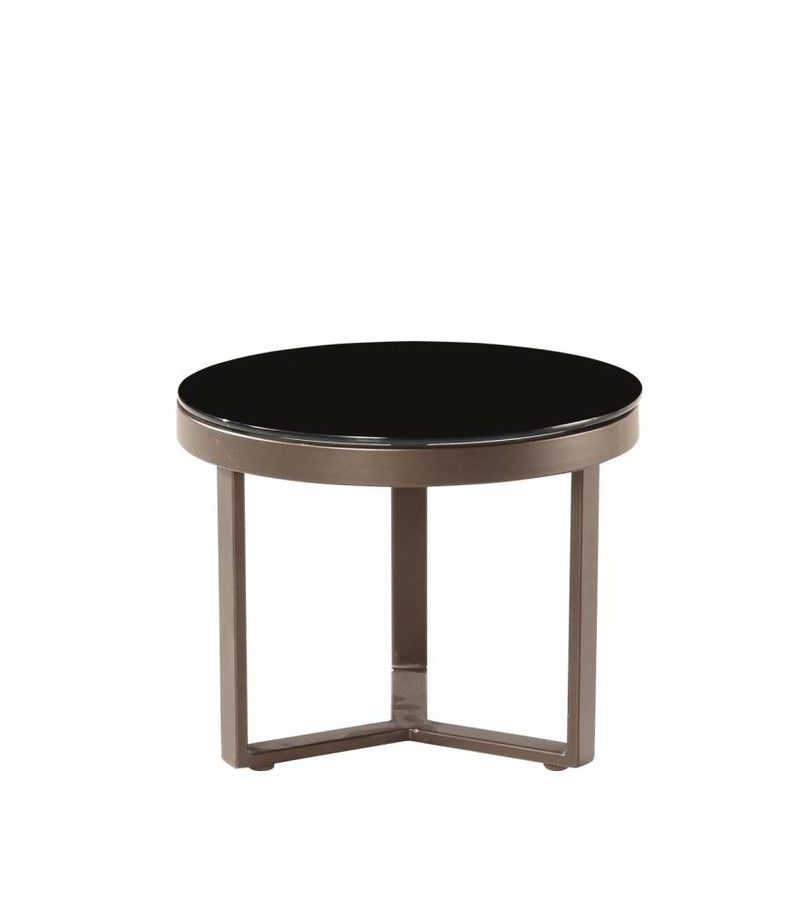 Amber Brown Short Side Table