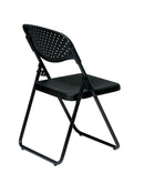 Folding Chair with Black Plastic Seat and Back by Office Star - FC8000NP-3