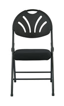 Black Folding Fan Plastic Back Chair by Office Star - FC8100NP-3