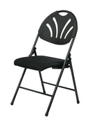 Black Folding Fan Plastic Back Chair by Office Star - FC8100NP-3