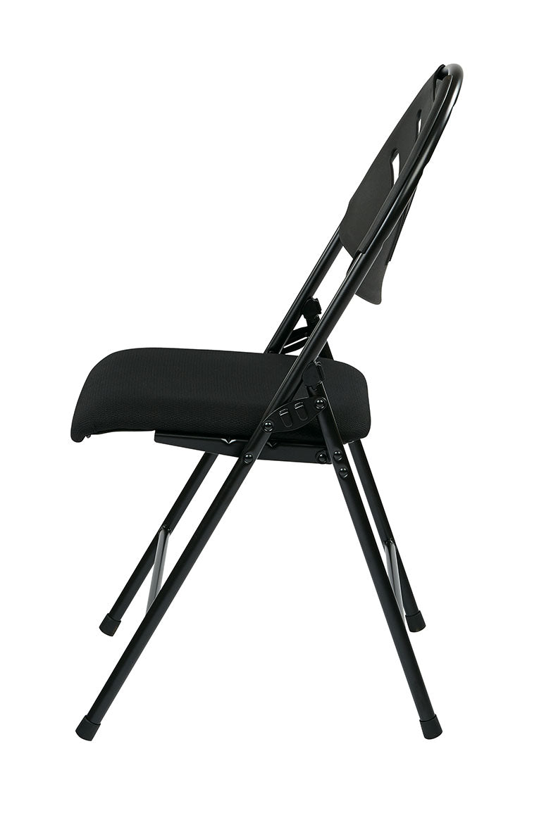 Black Folding Fan Plastic Back Chair by Office Star - FC8100NP-3