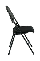 Black Folding Fan Plastic Back Chair by Office Star - FC8100NP-3