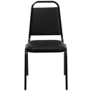 FLASH FURNITURE HERCULES Series Trapezoidal Back Stacking Banquet Chair in Black Vinyl - Black Frame