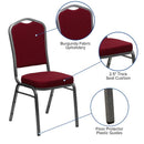 FLASH HERCULES Series Crown Back Stacking Banquet Chair with Silver Vein Frame
