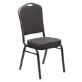 FLASH HERCULES Series Crown Back Stacking Banquet Chair with Silver Vein Frame