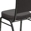 FLASH FURNITURE HERCULES Series Crown Back Stacking Banquet Chair in Gray Fabric - Silver Vein Frame