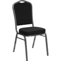 FLASH HERCULES Series Crown Back Stacking Banquet Chair with Silver Vein Frame