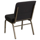 FLASH FURNITURE HERCULES Series 21'' WIDE Stacking Church Chair - Gold Vein Frame