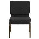 FLASH FURNITURE HERCULES Series 21'' WIDE Stacking Church Chair - Gold Vein Frame