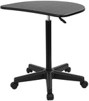 FLASH Eve Black Sit to Stand Mobile Laptop Computer Desk - NAN-JN-2792-GG
