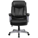 Silla ergonómica de oficina giratoria ejecutiva de tela negra FLASH HERCULES Series Big & Tall, clasificada para 500 lb, con brazos