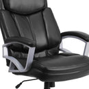Silla ergonómica de oficina giratoria ejecutiva de tela negra FLASH HERCULES Series Big & Tall, clasificada para 500 lb, con brazos
