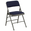 FLASH HERCULES Series Curved Triple Braced & Double Hinged Beige Metal Folding Chair - HA-MC309AV-GG