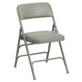 FLASH HERCULES Series Curved Triple Braced & Double Hinged Beige Metal Folding Chair - HA-MC309AV-GG