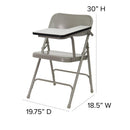Silla plegable de acero premium FLASH Ralph con brazo de tableta - HF-309AST-GG