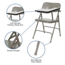 Silla plegable de acero premium FLASH Ralph con brazo de tableta - HF-309AST-GG