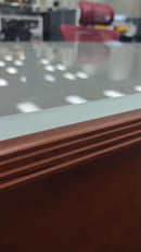 USED Reception Shell Desk with Glass Transaction and BFF-Ped