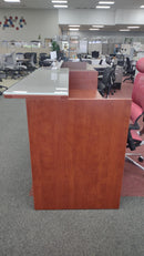 USED Reception Shell Desk with Glass Transaction and BFF-Ped