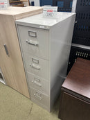 USED HON 4-Drawer Vertical Filing Cabinet – Gray Metal Storage