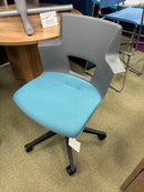 USED Blue & Gray Collaborative Task Chair – Modern Training & Conference Seating