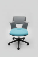 USED Blue & Gray Collaborative Task Chair – Modern Training & Conference Seating