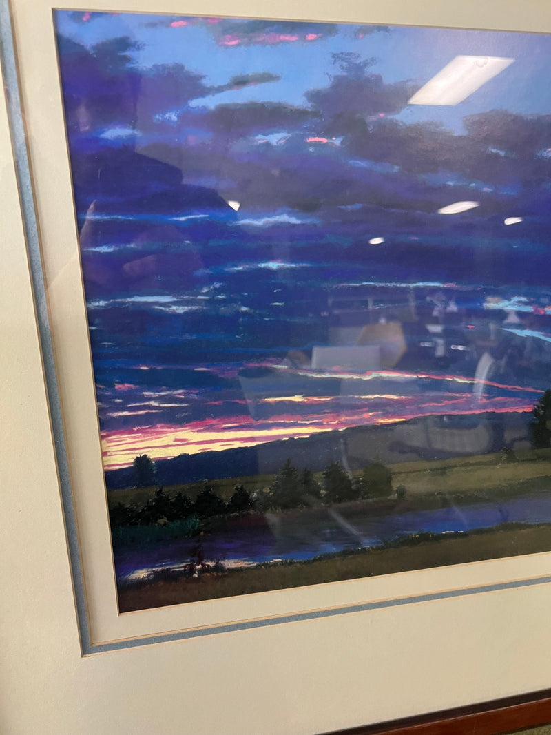 Cloudy Night Sky Painting