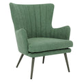 Ave Six by Office Star JENSON ACCENT CHAIR WITH GREEN FABRIC AND GREY LEGS - JEN