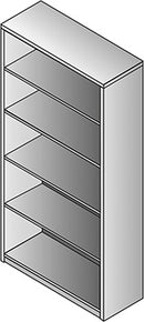 Office Star Products KENWOOD 5-SHELF BOOKCASE, 70" - KEN-56