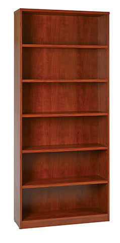 Office Star Products 36WX12DX84H 6-SHELF BOOKCASE WITH 1" THICK SHELVES - LBC361284-CHY