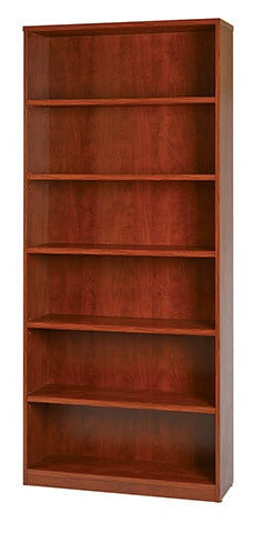 Office Star Products 36WX12DX84H 6-SHELF BOOKCASE WITH 1" THICK SHELVES - LBC361284-CHY