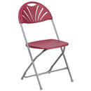Hercules Series  Black Plastic Fan Folding Chair - Product Photo 2