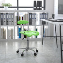FLASH FURNITURE Silla de oficina giratoria Elliott Chrome con asiento tipo tractor - LF-214-GG