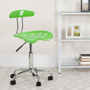 FLASH FURNITURE Silla de oficina giratoria Elliott Chrome con asiento tipo tractor - LF-214-GG